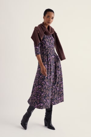Seasalt Women's Veronica Dress In Floral Branches Inkwell