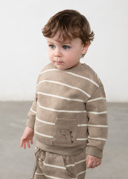 Mayoral Boys Patterned Pullover In Truffle