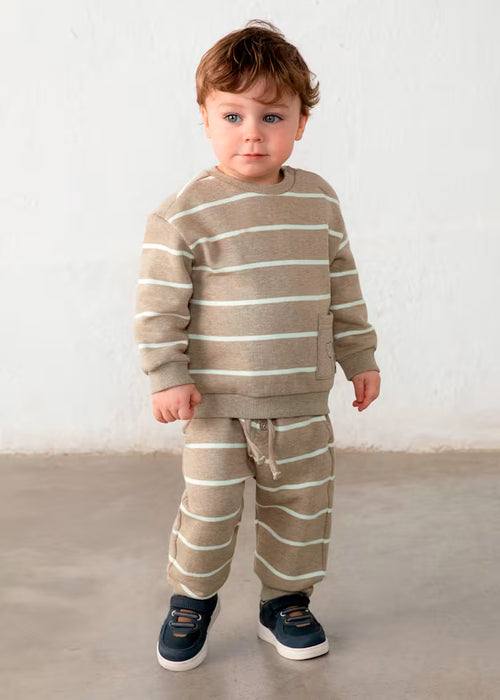 Mayoral Boys Patterned Pullover In Truffle
