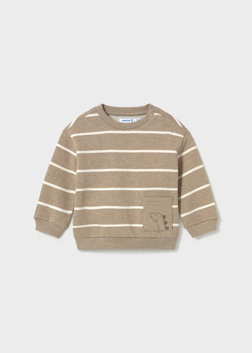 Mayoral Boys Patterned Pullover In Truffle