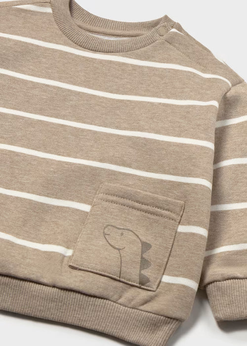 Mayoral Boys Patterned Pullover In Truffle