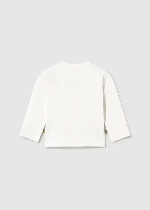 Mayoral Boys Long Sleeve Play Print T-Shirt In Cream
