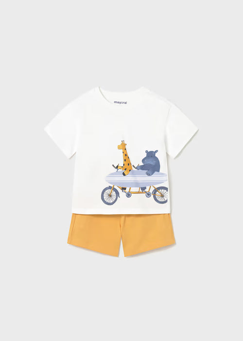 Mayoral Baby Surf Trousers And T-shirt Set