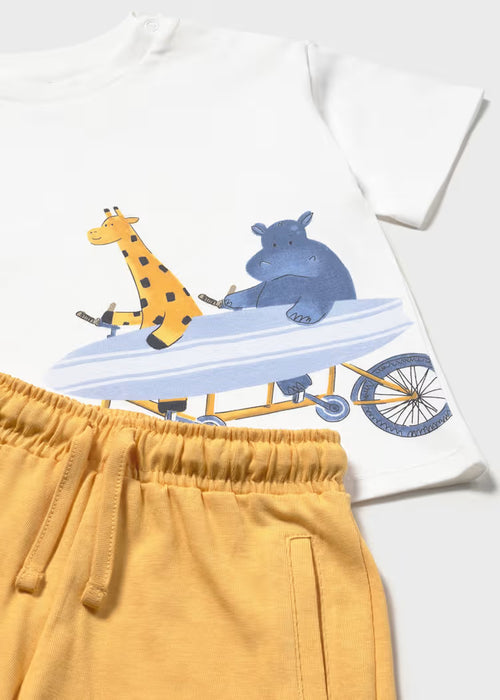 Mayoral Baby Surf Trousers And T-shirt Set