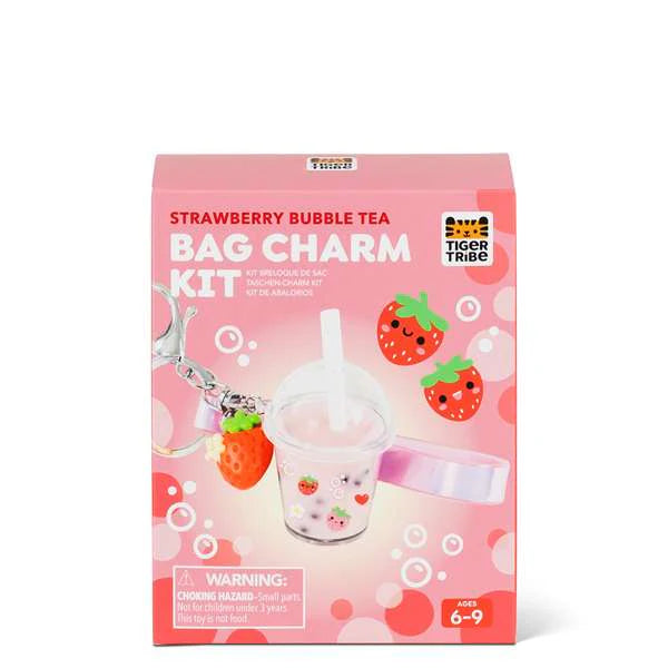 Bigjigs Bag Charm Kit Strawberry Bubble Tea