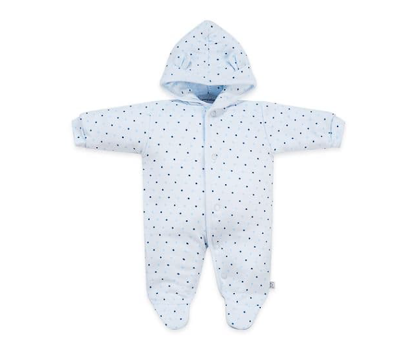 Dandelion Cotton Padded Stars Pramsuit Blue 5-8lbs