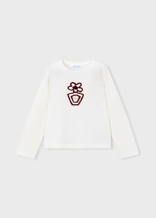 Mayoral Girls Basic T-shirt In Natural
