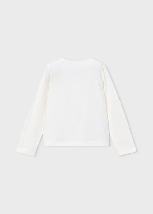 Mayoral Girls Basic T-shirt In Natural
