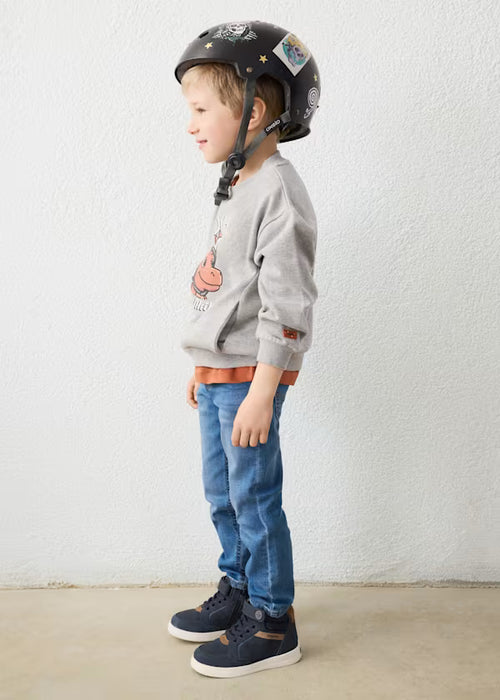 Mayoral Boys Basic Slim Fit trousers In Dark Grey