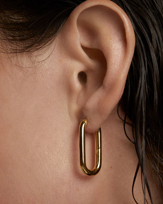 PDPAOLA Beat Hoop Earrings Gold