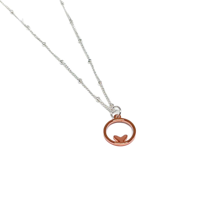 Clementine Beau Heart Necklace - Rose Gold