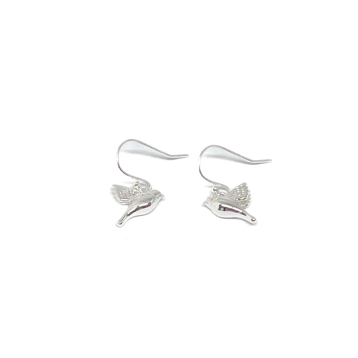 Clementine Bella Bird Earrings - Silver