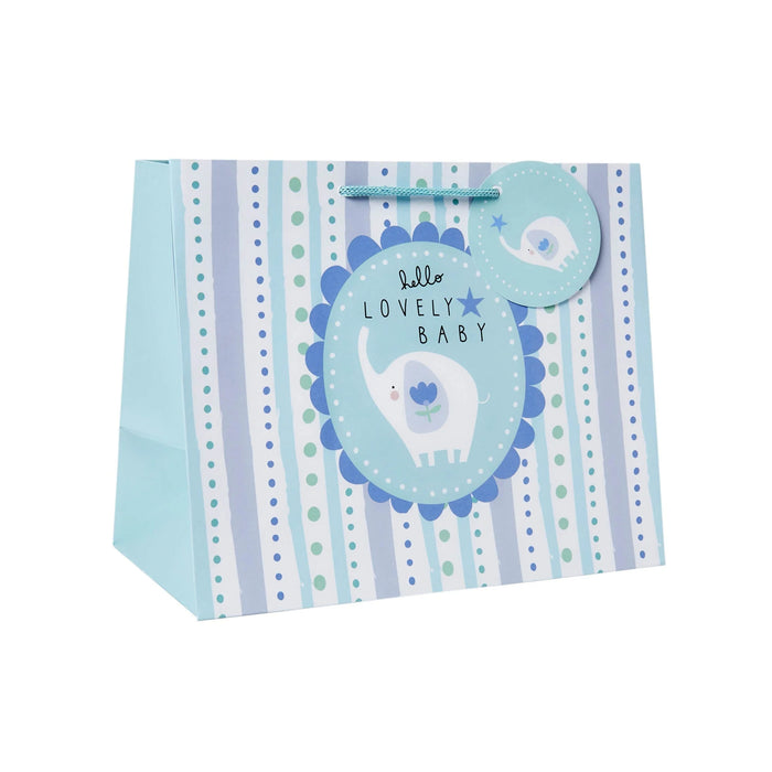 Belly Button Baby Boy Elephant Blue Tote Bag