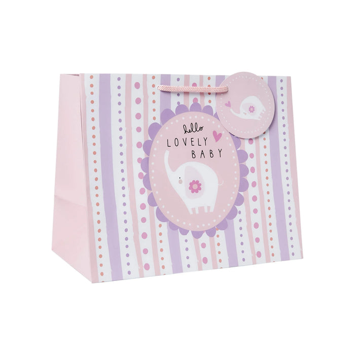 Belly Button Baby Girl Elephant Blue Tote Bag