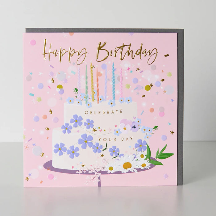 Belly Button Happy Birthday Cake Card