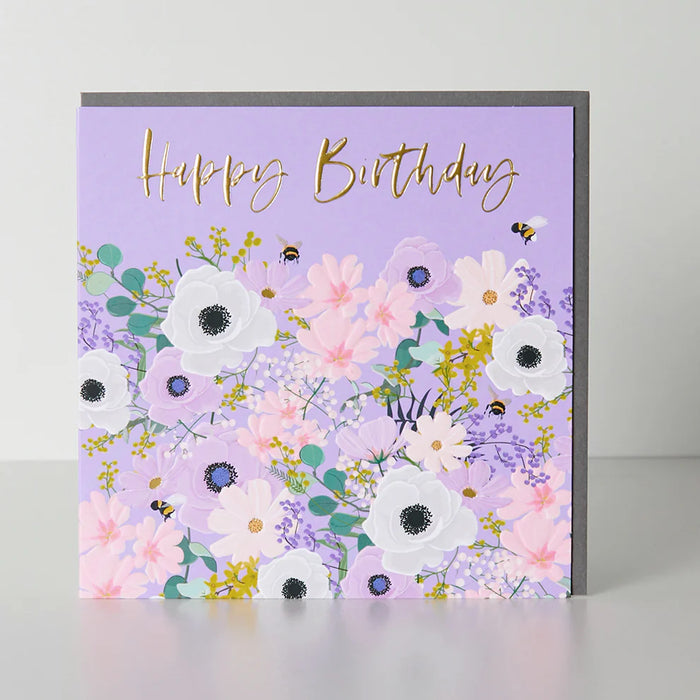 Belly Button Happy Birthday Florals Card