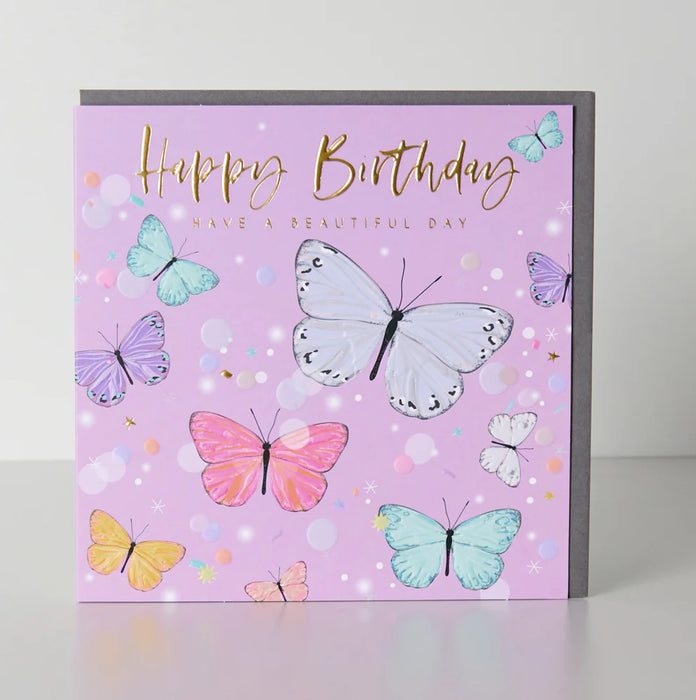 Belly Button Happy Birthday Butterflies Card