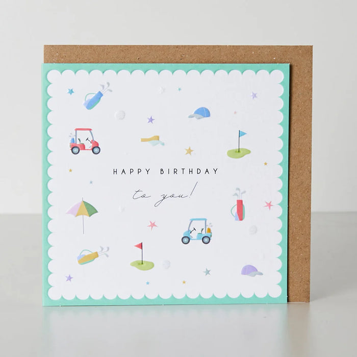 Belly Button Birthday Golf Card