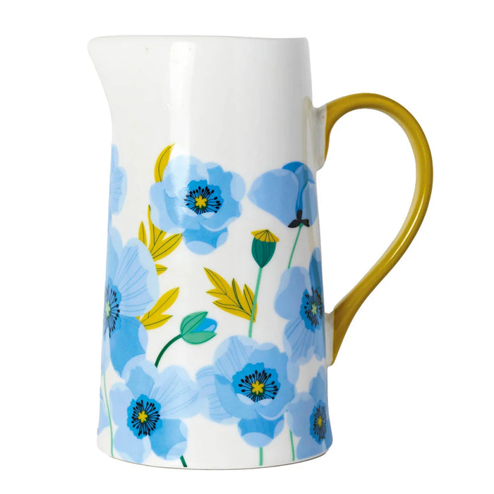 Belly Button Blue Poppy Bone China Jug