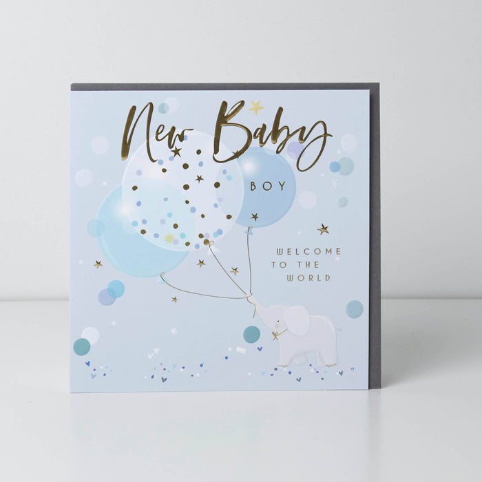Belly Button New Baby Boy Welcome To The World Card