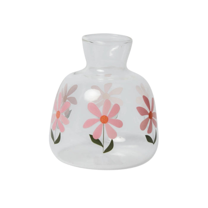 Belly Button Olive Borosilicate Glass Bud Vase