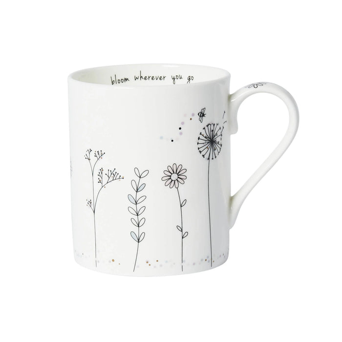 Belly Button Wildflowers Fine Bone Mug