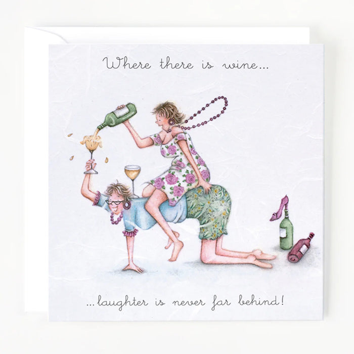 Berni Parker Where There is Wine Card