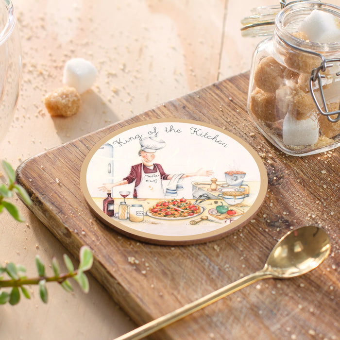 Berni Parker King Of The Kitchen Coaster