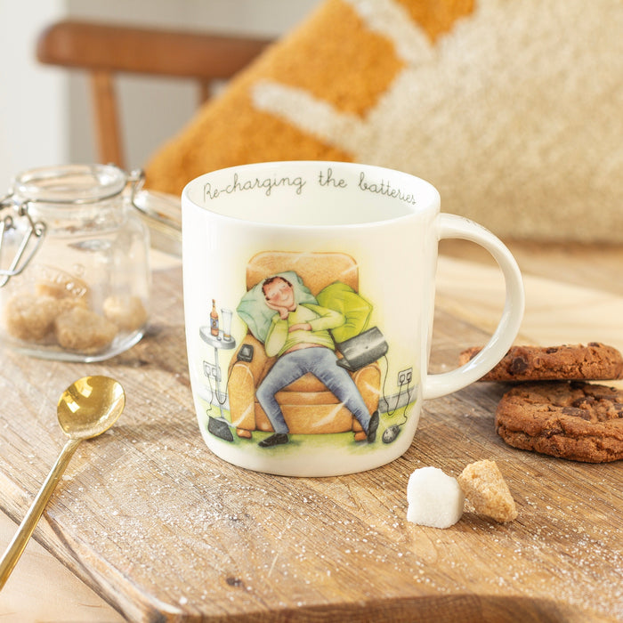 Berni Parker Re-Charging The Batteries Mug