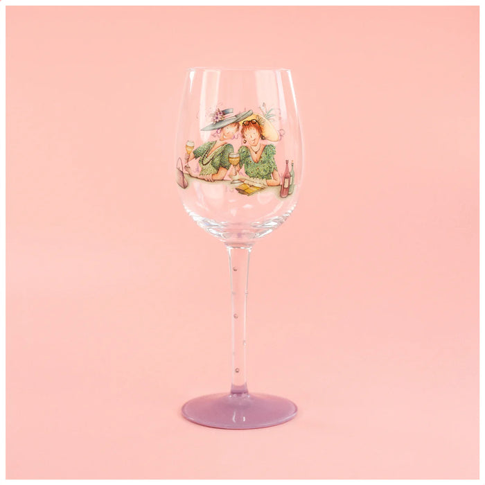 Berni Parker Wine Glass Friends Are Therapists
