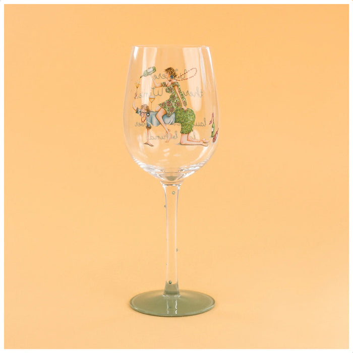 Berni Parker Wine Glass Where There's Wine