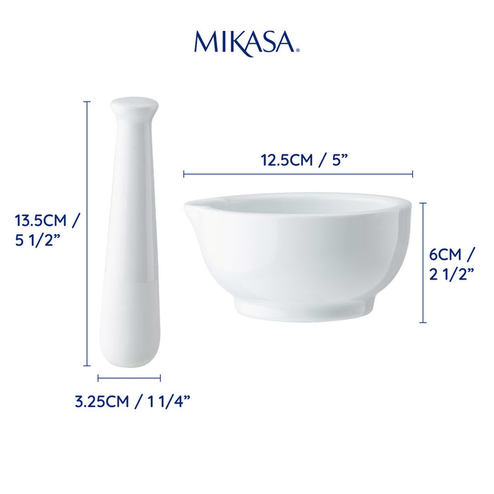 Mikasa Chalk Porcelain Pestle and Mortar