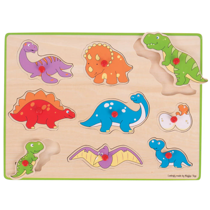 Bigjigs Chunky Lift Out Puzzle - Dinosaurs