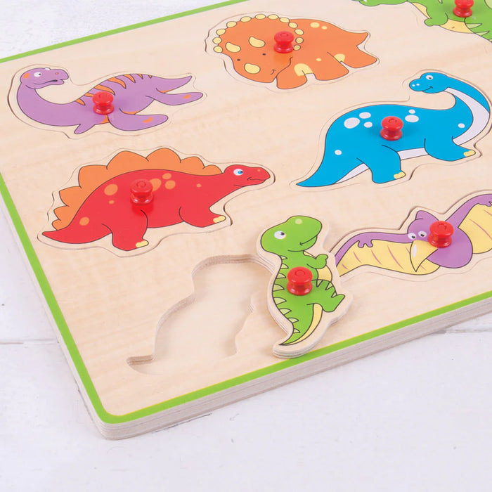 Bigjigs Chunky Lift Out Puzzle - Dinosaurs