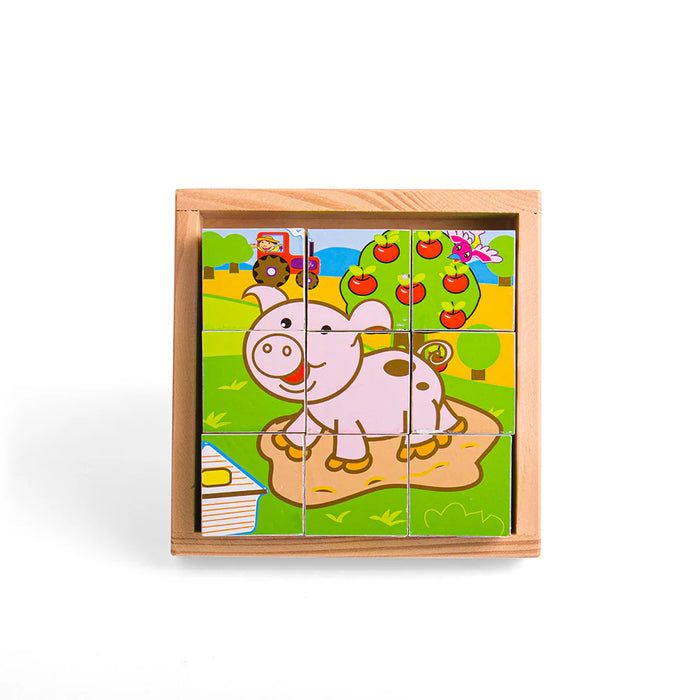 Bigjigs Farm Animal Cube Puzzle