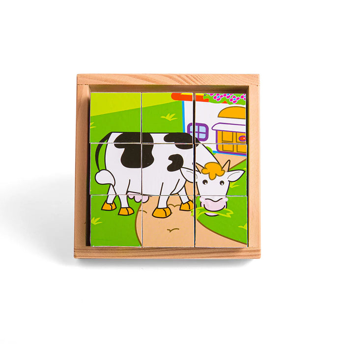Bigjigs Farm Animal Cube Puzzle