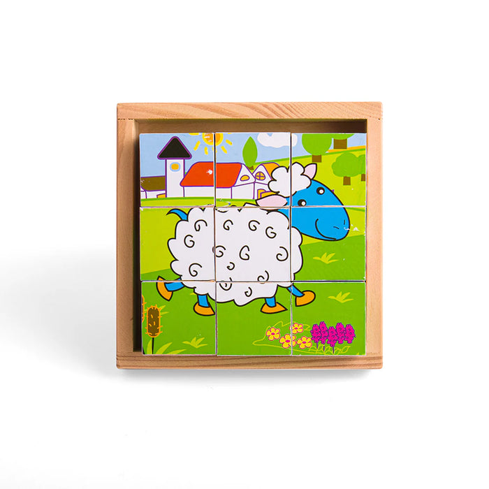 Bigjigs Farm Animal Cube Puzzle