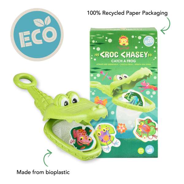 Bigjigs Croc Chasey Catch a Frog Bath Toy