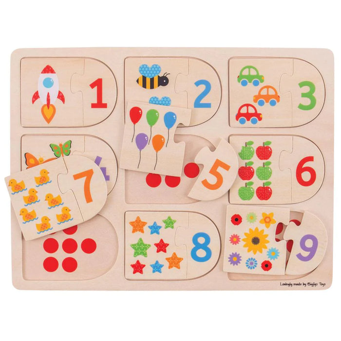 Bigjigs Picture and Number Matching Puzzle