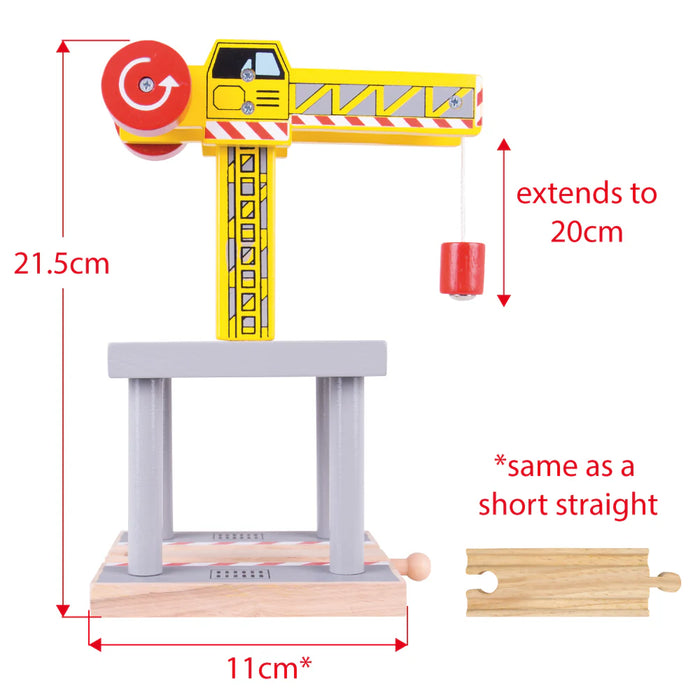 Bigjigs Rail Big Yellow Crane