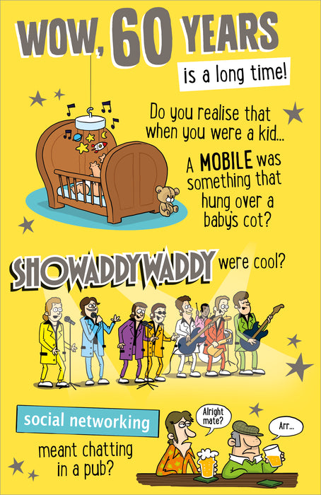 UKG Wow 60 Years Is A Long Time Birthday Card