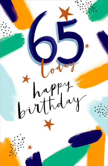 UKG 65 Today Happy Birthday Card