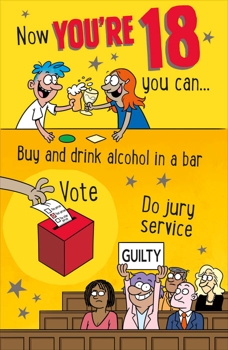 UKG Now You're 18 You Can... Birthday Card