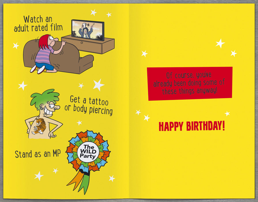 UKG Now You're 18 You Can... Birthday Card