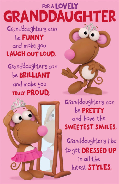 UKG For A Lovely Granddaughter Birthday Card