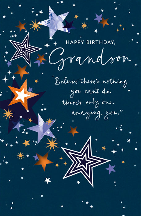 UKG 'Happy Birthday Grandson Believe' Card