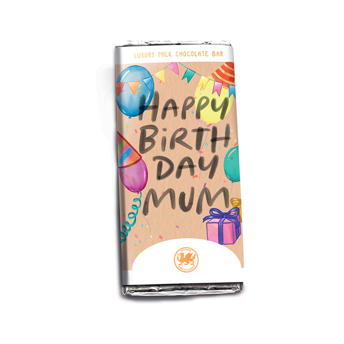 Happy Birthday Mum Milk Chocolate Bar 85g