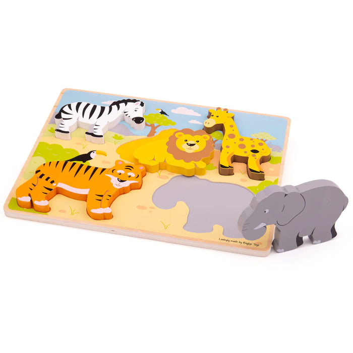 Bigjigs Chunky Lift Out Puzzle (Safari)