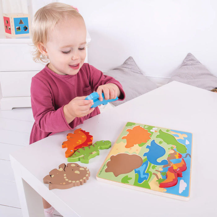Bigjigs Chunky Lift Out Puzzle (Dinosaurs)