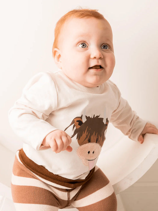 Blade & Rose Neutral Highland Cow Top